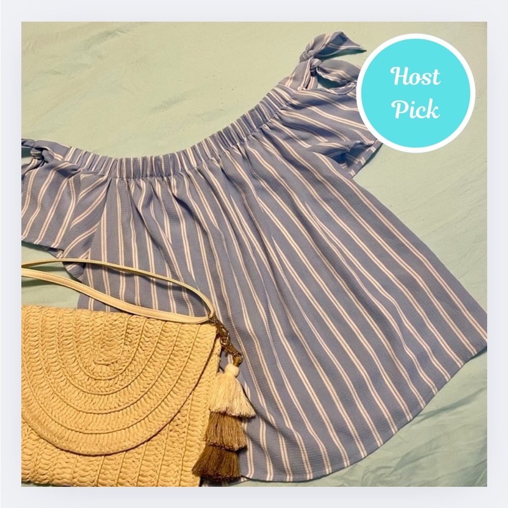 Striped Off Shoulder Top